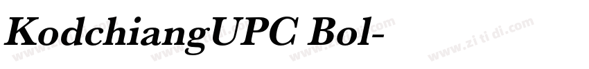 KodchiangUPC Bol字体转换